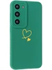 Силиконовый чехол Picture для Samsung Galaxy S23 Сердце зеленый