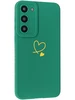 Силиконовый чехол Picture для Samsung Galaxy S23 Plus Сердце зеленый