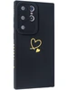 Силиконовый чехол Picture для Samsung Galaxy S23 Ultra Сердце черный