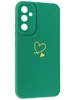 Силиконовый чехол Picture для Samsung Galaxy A34 5G Сердце зеленый