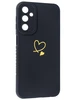 Силиконовый чехол Picture для Samsung Galaxy A24 4G Сердце черный
