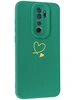 Силиконовый чехол Picture для Xiaomi Redmi Note 8 Pro Сердце зеленый