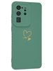 Силиконовый чехол Picture для Samsung Galaxy S20 Ultra Сердце зеленый