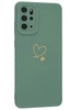 Силиконовый чехол Picture для Samsung Galaxy S20 Plus Сердце зеленый