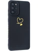 Силиконовый чехол Picture для Samsung Galaxy S20 Plus Сердце черный