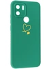 Силиконовый чехол Picture для Xiaomi Poco C51 / Redmi A1 Plus / Redmi A2 Plus Сердце зеленый