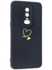 Силиконовый чехол Picture для OnePlus 6 Сердце черный