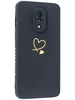 Силиконовый чехол Picture для OnePlus 7 Сердце черный