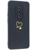 Силиконовый чехол Picture для OnePlus 7 Pro Сердце черный