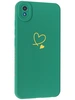 Силиконовый чехол Picture для Vivo Y91c Сердце зеленый