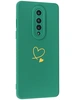 Силиконовый чехол Picture для OnePlus 8 Сердце зеленый