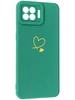 Силиконовый чехол Picture для Oppo Reno 4 Lite Сердце зеленый