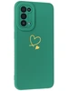 Силиконовый чехол Picture для Oppo Reno 5 Сердце зеленый