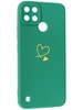 Силиконовый чехол Picture для Realme C21y / C25y Сердце зеленый