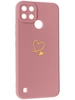 Силиконовый чехол Picture для Realme C21y / C25y Сердце розовый