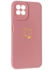 Силиконовый чехол Picture для Realme 8i Сердце розовый