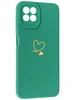Силиконовый чехол Picture для Realme 8i Сердце зеленый