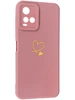 Силиконовый чехол Picture для Vivo Y33s / Y21 Сердце розовый