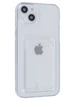 Силиконовый чехол Cardhold для iPhone 14 Plus / 15 Plus прозрачный (общий вырез)