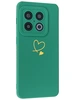 Силиконовый чехол Picture для OnePlus 10 Pro Сердце зеленый