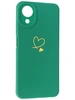 Силиконовый чехол Picture для Oppo A17K Сердце зеленый