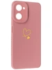 Силиконовый чехол Picture для Realme 10 Pro Сердце розовый