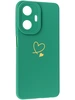 Силиконовый чехол Picture для Realme C55 Сердце зеленый