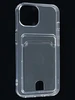 Силиконовый чехол Cardhold для iPhone 15 прозрачный
