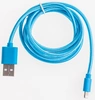 Кабель для Xiaomi, Prolike USB - 8 pin нейлоновая оплетка, 1,2 м, голубой