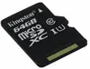 Карта памяти Kingston microSDXC 64GB Class10 UHS-I Canvas Select до 80Mb/s без адаптера