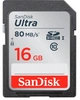 Карта памяти SanDisk Ultra SDHC 16Gb Class 10 UHS-I (80/10 MB/s)