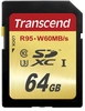 Карта памяти Transcend SDXC Ultimate 633X Class 10 UHS-I U3 (95/60MB/s) 64GB