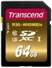 Карта памяти Transcend SDXC Ultimate Class 10 UHS-I U3 (95/85MB/s) 64GB