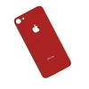 Задняя крышка для iPhone 8 Красный (стекло, широкий вырез под камеру, логотип)
