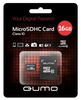 MicroSD 16GB  Qumo Class 10 +SD адаптер