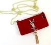 Дизайнерский чехол iPhone 5/5S (Yves Saint Laurent) Красный