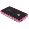 Бампер для iPhone 4 / 4S Прозрачный (Фиолетовый)