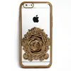 Чехол для iPhone 6 6S Silicone Case, прозрачный с золотой розой