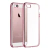 Чехол для iPhone 5 5S SE Silicone Case, прозрачный с розовыми краями