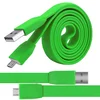 Плоский кабель USB – micro USB Cable, зеленый