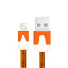 Плоский плетеный кабель Apple Lightning to USB Cable для iPhone/iPod/iPad, оранжевый