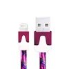 Плоский плетеный кабель Apple Lightning to USB Cable для iPhone/iPod/iPad, розовый