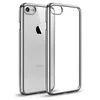 Чехол для iPhone 7, Silicone Case, прозрачный с серебристыми краями