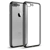 Чехол для iPhone 7 Plus, Silicone Case, прозрачный с серыми краями