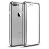 Чехол для iPhone 7 Plus, Silicone Case, прозрачный с серебристыми краями