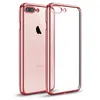 Чехол для iPhone 7 Plus, Silicone Case, прозрачный с розовыми краями