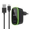 Зарядное устройство + кабель Micro USB, Belkin 2-Port Home Charger + Charge/Sync Cable, черное