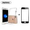 Комплект защитное стекло с рамкой + прозрачный чехол для iPhone 7, Remax Crystal Glass, черный