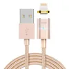 Магнитный плетеный кабель для iPhone iPod iPad, Hoco U16 Lightning Magnetic Charging Cable, золотой
