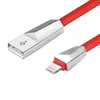Плоский кабель для iPhone iPad iPod, Hoco X4 Zinc Alloy Rhombic Lightning Cable, красный